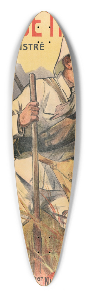 Louis Tauzin - Le Globe Trotter 39.3 inch art pintail longboard deck