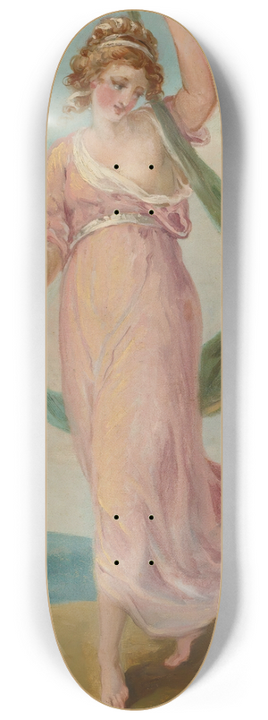 Circle of Angelica Kauffmann - Muse with a flowing cloth 8.25 inch art skate deck