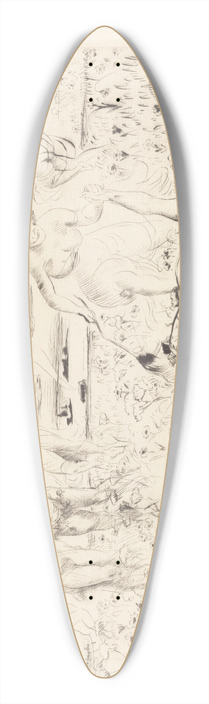 Lovis Corinth - Bacchanal (Bacchanale) 39.3 inch art pintail longboard deck Lovis Corinth - Bacchanal (Bacchanale) 39.3 inch art pintail longboard deck