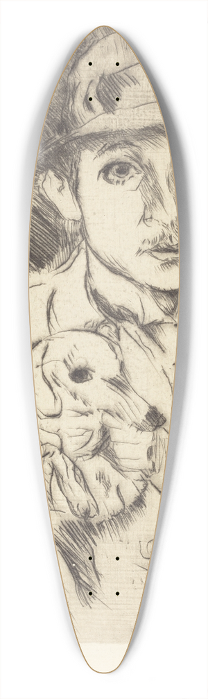 Lovis Corinth - Boy with Dog (Knabe mit Hund) 39.3 inch art pintail longboard deck