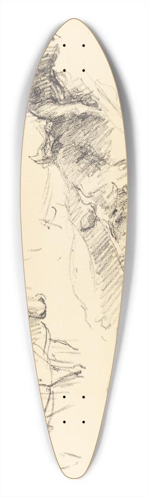 Lovis Corinth - Cows (Khe) 39.3 inch art pintail longboard deck