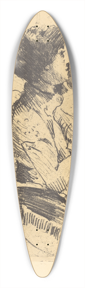 Lovis Corinth - Mother and Child (Mutter und Kind) 39.3 inch art pintail longboard deck