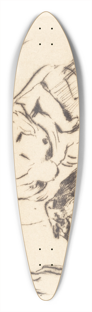 Lovis Corinth - Salome 39.3 inch art pintail longboard deck