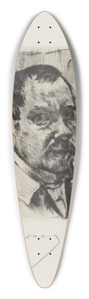 Lovis Corinth - Selbstbildnis 39.3 inch art pintail longboard deck