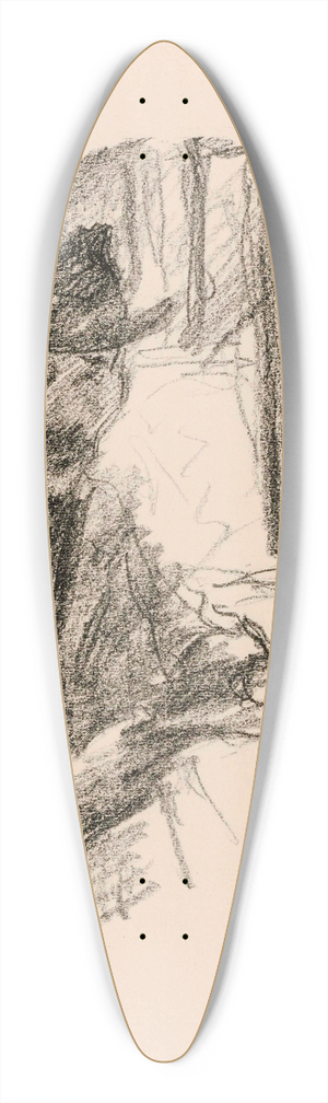 Lovis Corinth - Self-Portrait 39.3 inch art pintail longboard deck