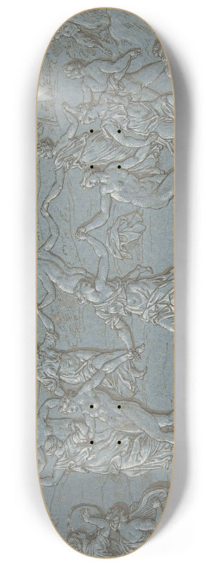 Circle of Bernard Picart - Dancing Nymphs in a Glade 8.25 inch art skate deck