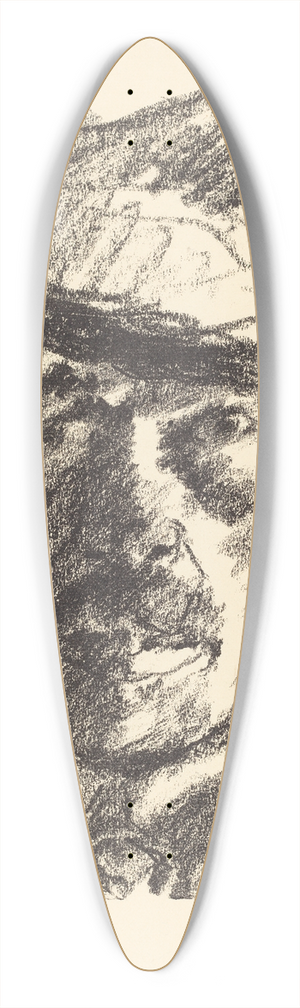 Lovis Corinth - Self-Portrait (Selbstbildnis) II 39.3 inch art pintail longboard deck