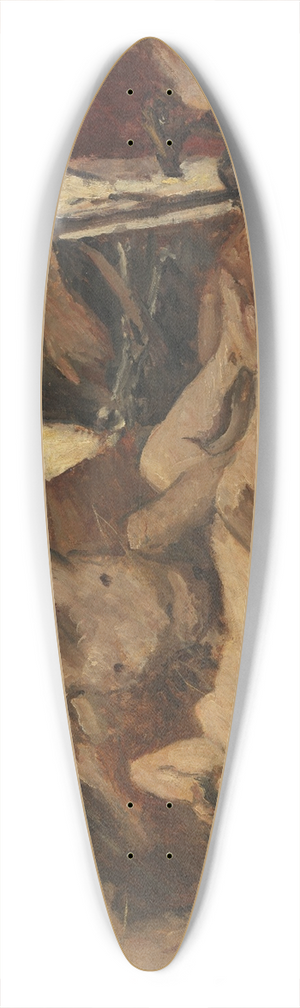 Lovis Corinth - The Homeric Laughter 39.3 inch art pintail longboard deck