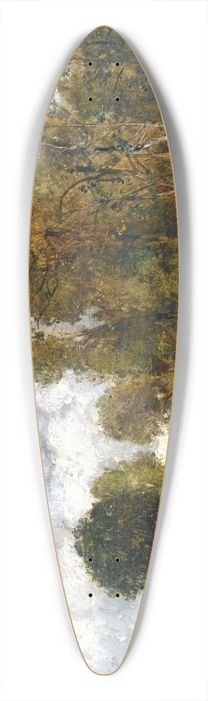 Lszl Pal - Landscape With Cottage 39.3 inch art pintail longboard deck