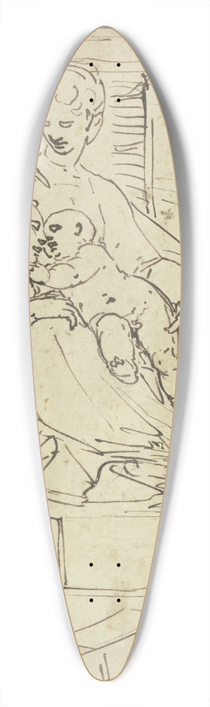 Luca Cambiaso - Mystische Vermhlung der Heiligen Katharina mit dem Jesusknaben 39.3 inch art pintail longboard deck