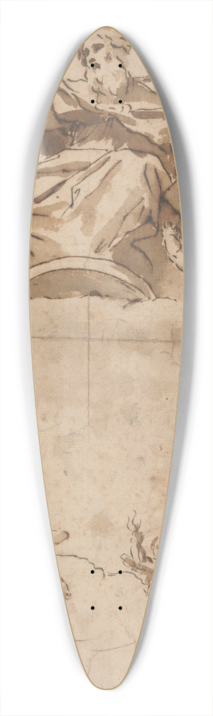 Luca Giordano - The Almighty with Angels 39.3 inch art pintail longboard deck
