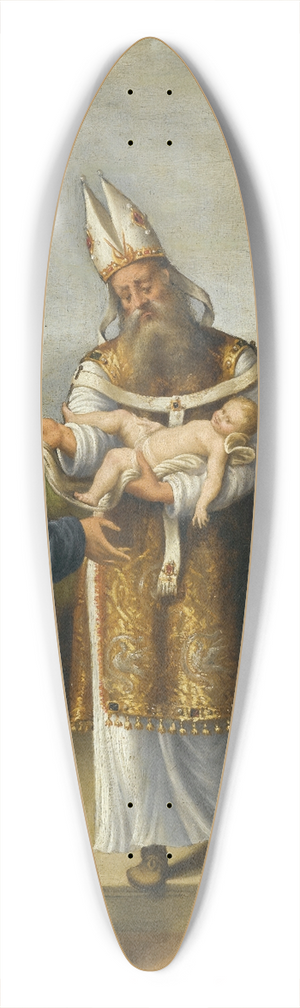 Luca Longhi - ThePresentation In The Temple 39.3 inch art pintail longboard deck