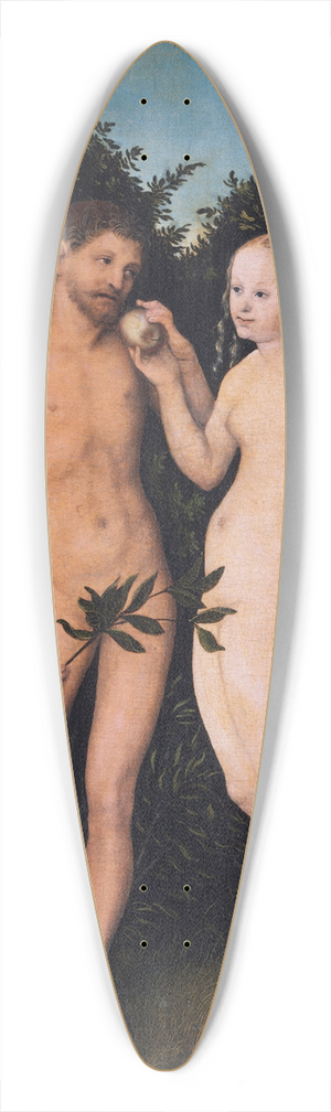 Lucas Cranach the Elder - Adam and Eve in paradise (The Fall) 39.3 inch art pintail longboard deck