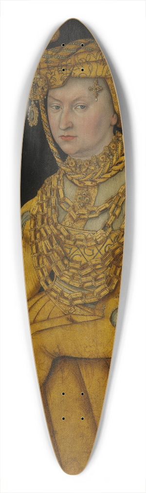 Lucas Cranach the Elder - Portrait of the Duchess Catherine 39.3 inch art pintail longboard deck