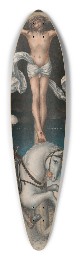 Lucas Cranach the Elder - The Crucifixion with the ConvertedCenturion 39.3 inch art pintail longboard deck