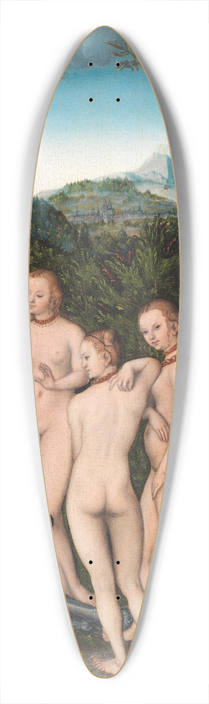 Lucas Cranach the Elder - The Judgement of Paris 39.3 inch art pintail longboard deck