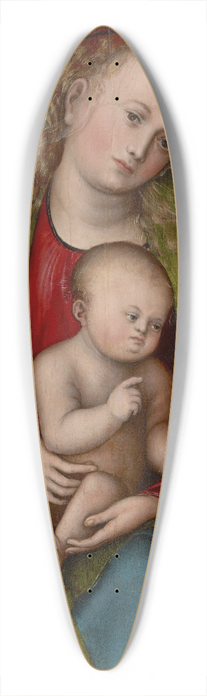 Lucas Cranach the Elder - Virgin Mary with the Child and Saint John the Baptist 39.3 inch art pintail longboard deck Lucas Cranach the Elder - Virgin Mary with the Child and Saint John the Baptist 39.3 inch art pintail longboard deck