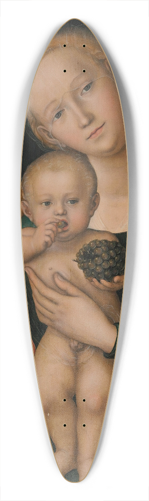 Lucas Cranach the Younger - The Virgin and Child with infant Saint John the Baptist sleeping 39.3 inch art pintail longboard deck Lucas Cranach the Younger - The Virgin and Child with infant Saint John the Baptist sleeping 39.3 inch art pintail longboard deck