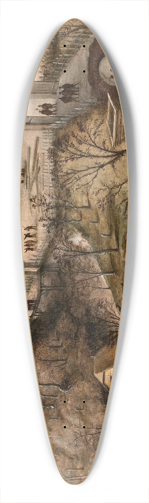 Lucas Gassel - Place forte dans un paysage dhiver 39.3 inch art pintail longboard deck