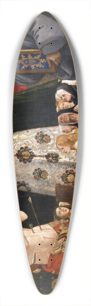 Luca Signorelli - Madonna of Mercy and Saints Sebastian and Bernardino da Siena 39.3 inch art pintail longboard deck