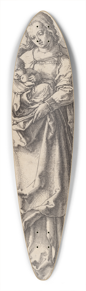 Lucas Van Leyden - The Virgin and Child on the Crescent 39.3 inch art pintail longboard deck
