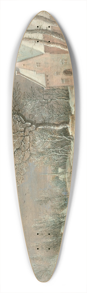 Lucas van Uden - Paysage dt et Paysage dhiver 39.3 inch art pintail longboard deck