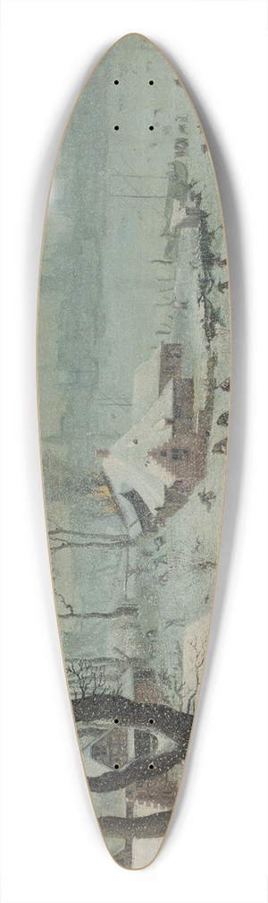 Lucas van Valckenborch - Winter Landscape with Snowfall near Antwerp 39.3 inch art pintail longboard deck