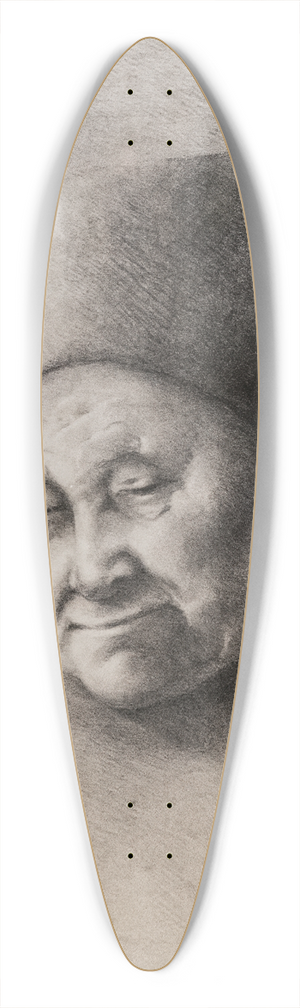 Luce Boyals - Elderly woman 39.3 inch art pintail longboard deck