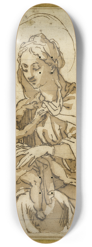 Circle of Francesco Vanni - Virgin and Child 8.25 inch art skate deck Circle of Francesco Vanni - Virgin and Child 8.25 inch art skate deck