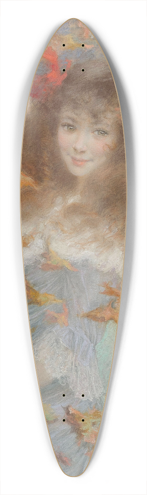 Lucien Lvy-Dhurmer - Portrait de Suzanne de Laborde, Comtesse Doria 39.3 inch art pintail longboard deck
