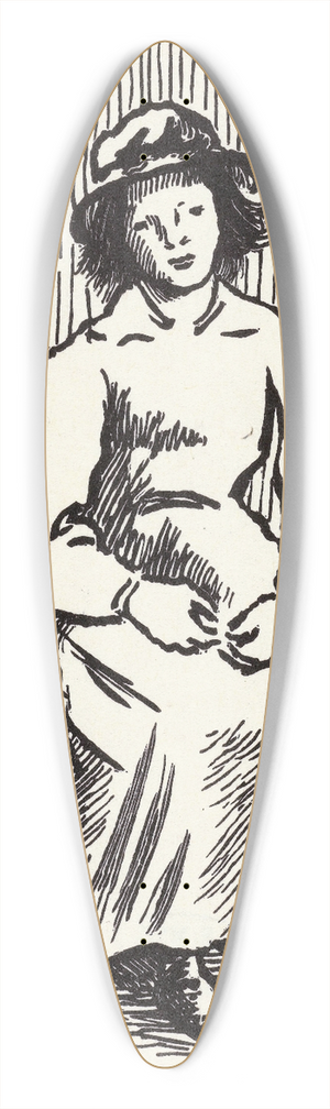 Lucien Pissarro - Jong meisje 39.3 inch art pintail longboard deck