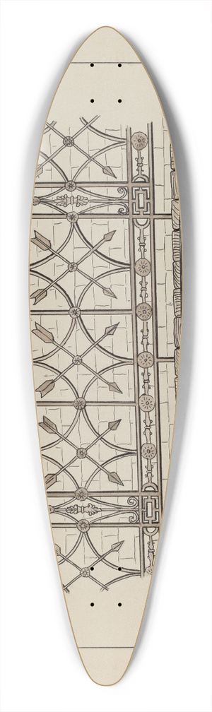 Lucien Verbeke - Balcony Railing 39.3 inch art pintail longboard deck