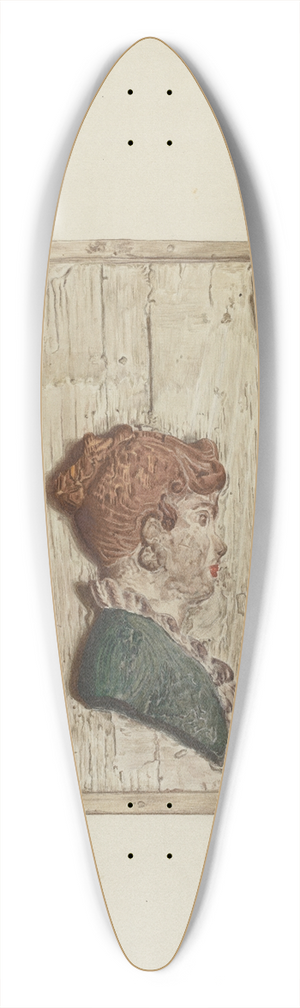 Lucille Chabot - Keystone from Ships Woodwork 39.3 inch art pintail longboard deck