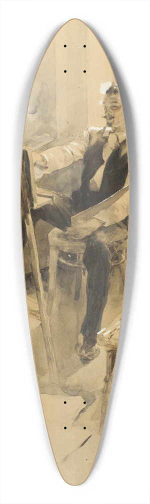 Ludek Marold - Maler im Atelier 39.3 inch art pintail longboard deck
