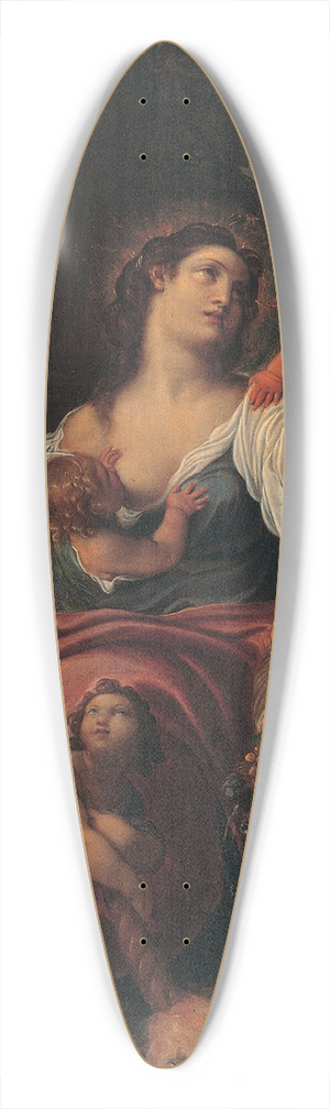 Ludovico Carracci - Allegory of Providence 39.3 inch art pintail longboard deck