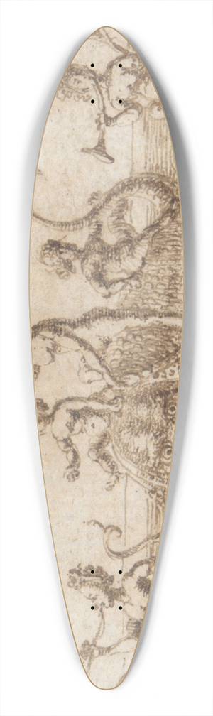 Ludovico Sardagna - Mermaids 39.3 inch art pintail longboard deck