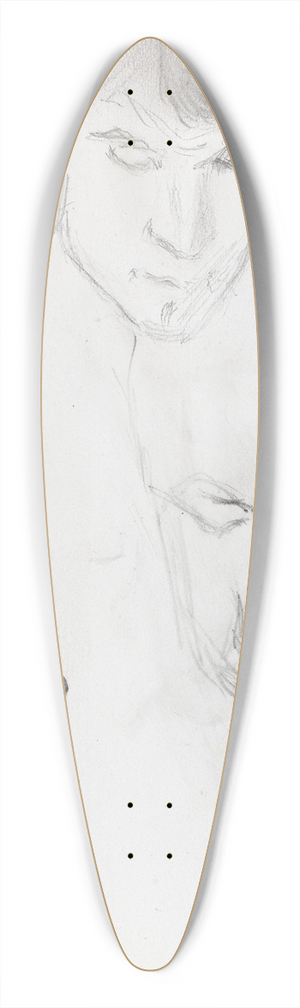 Ludvig Karsten - Faces 39.3 inch art pintail longboard deck
