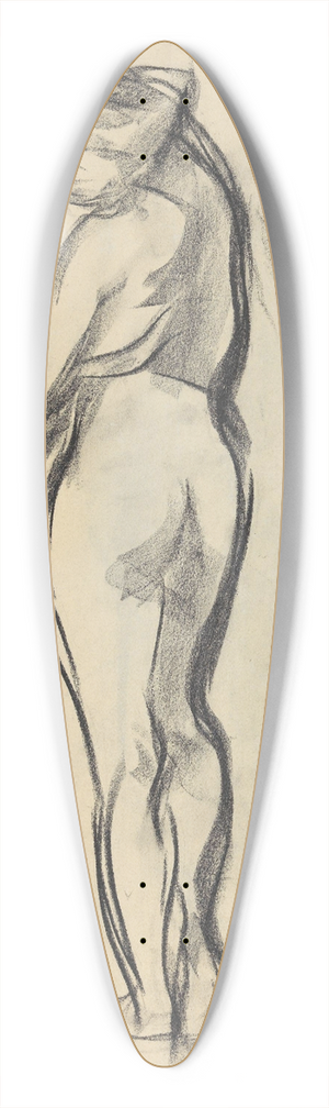 Ludvig Karsten - Ryggvendt kvinneakt 39.3 inch art pintail longboard deck
