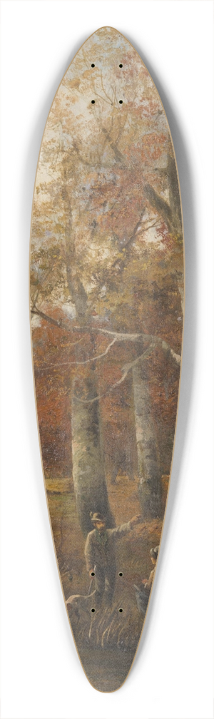 Ludvk Bartk - Autumn Landscape with Hunters 39.3 inch art pintail longboard deck