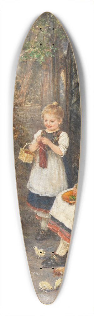 Ludwig Blume-Siebert - Drei Mdchen in Schwlmer Tracht 39.3 inch art pintail longboard deck