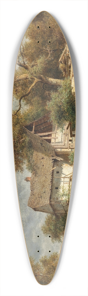 Ludwig Halauska - A Dilapidated Farmyard in the Laabach Valley near Kaumberg 39.3 inch art pintail longboard deck Ludwig Halauska - A Dilapidated Farmyard in the Laabach Valley near Kaumberg 39.3 inch art pintail longboard deck