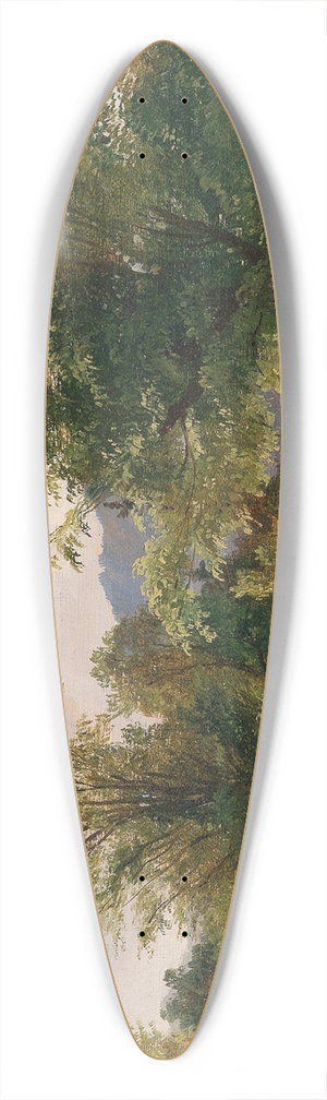 Ludwig Halauska - Landscape with Rivere 39.3 inch art pintail longboard deck