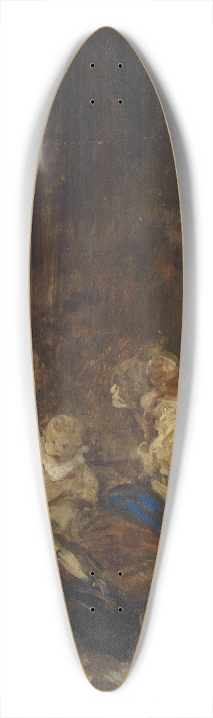 Ludwig Knaus - Mutter mit Kindern Studie 39.3 inch art pintail longboard deck