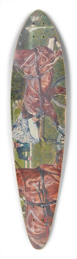Ludwig Koch - The Horse Race 39.3 inch art pintail longboard deck