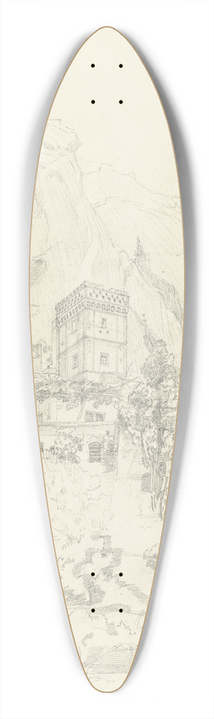 Ludwig Metz - In the mills valley near Amalfi 39.3 inch art pintail longboard deck