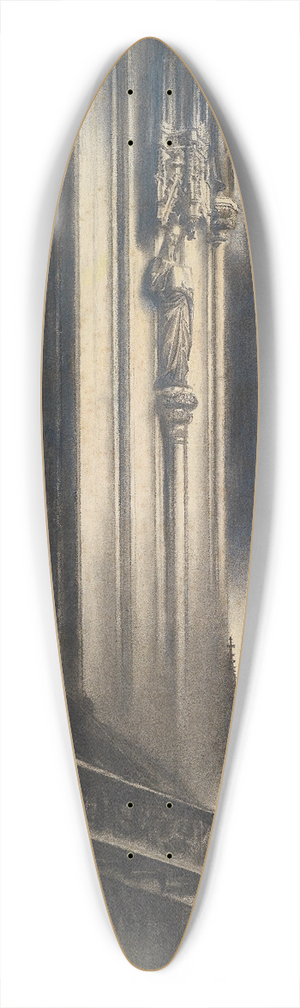 Ludwig Rsch - Stephansdom Pilgramkanzel 39.3 inch art pintail longboard deck