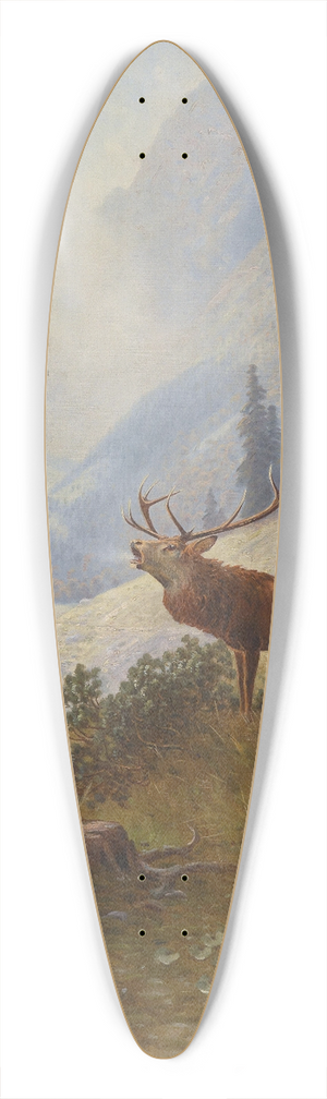 Ludwig Sckell - Rhrender Hirsch im Gebirge 39.3 inch art pintail longboard deck