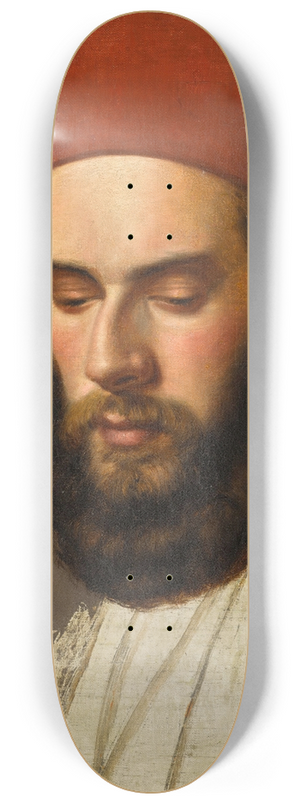 Circle of Horace Vernet - Portrait study of a gentleman 8.25 inch art skate deck