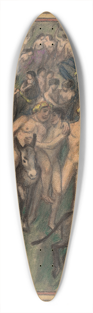 Ludwig von Hofmann - Bacchantenzug 39.3 inch art pintail longboard deck