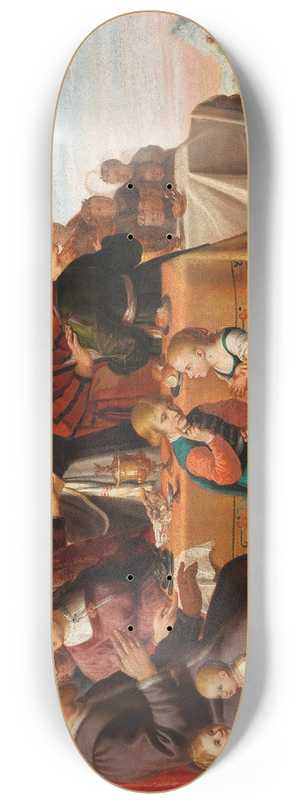 Circle of Jacob Gerritsz. Cuyp - A Family In An Encampment 8.25 inch art skate deck